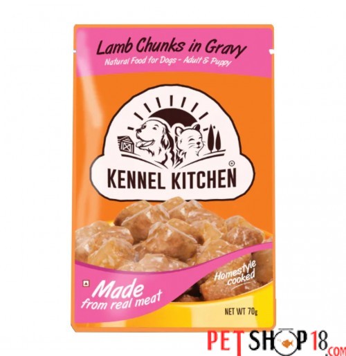 Kennel Kitchen Dog Treats Lamb Chunks In Gravy 80 Gm
